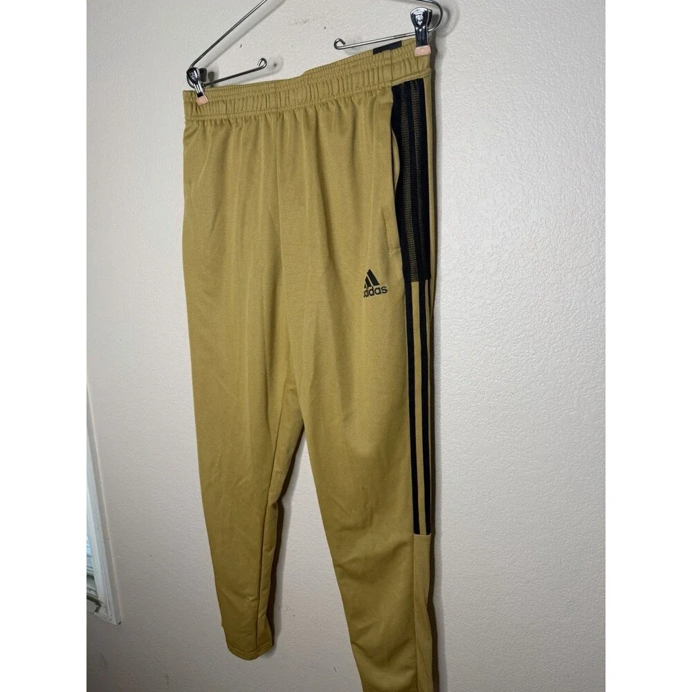 Adidas Mens Joggers Track pants Adidas tiro pants Sz M Gold Soccer Football - Picture 6 of 14